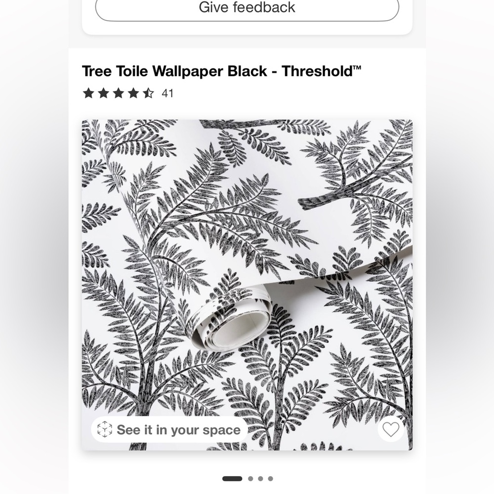 Threshold Peel & Stick Tree Toile Wallpaper Black